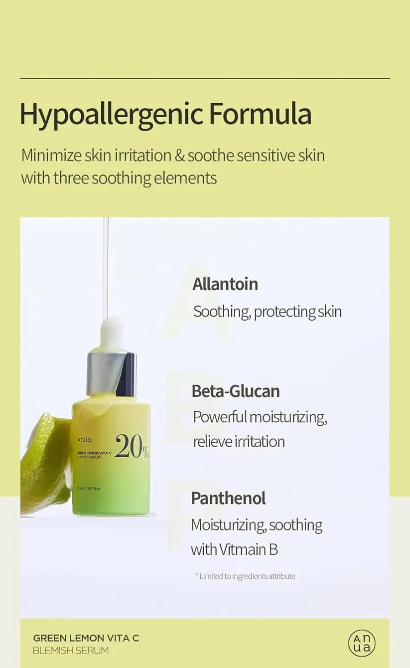 ANUA - Sérum - Sérum Anti-Imperfections Vitamine C & Citron Vert 20 g