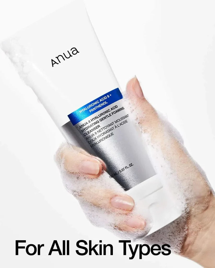 ANUA - Nettoyant - Nettoyant Moussant Doux Hydratant 8 Acides Hyaluroniques 150 ml