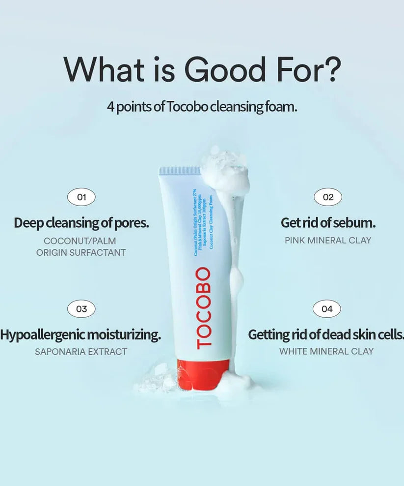TOCOBO - Nettoyant -Mousse Nettoyante à l’Argile de Coco