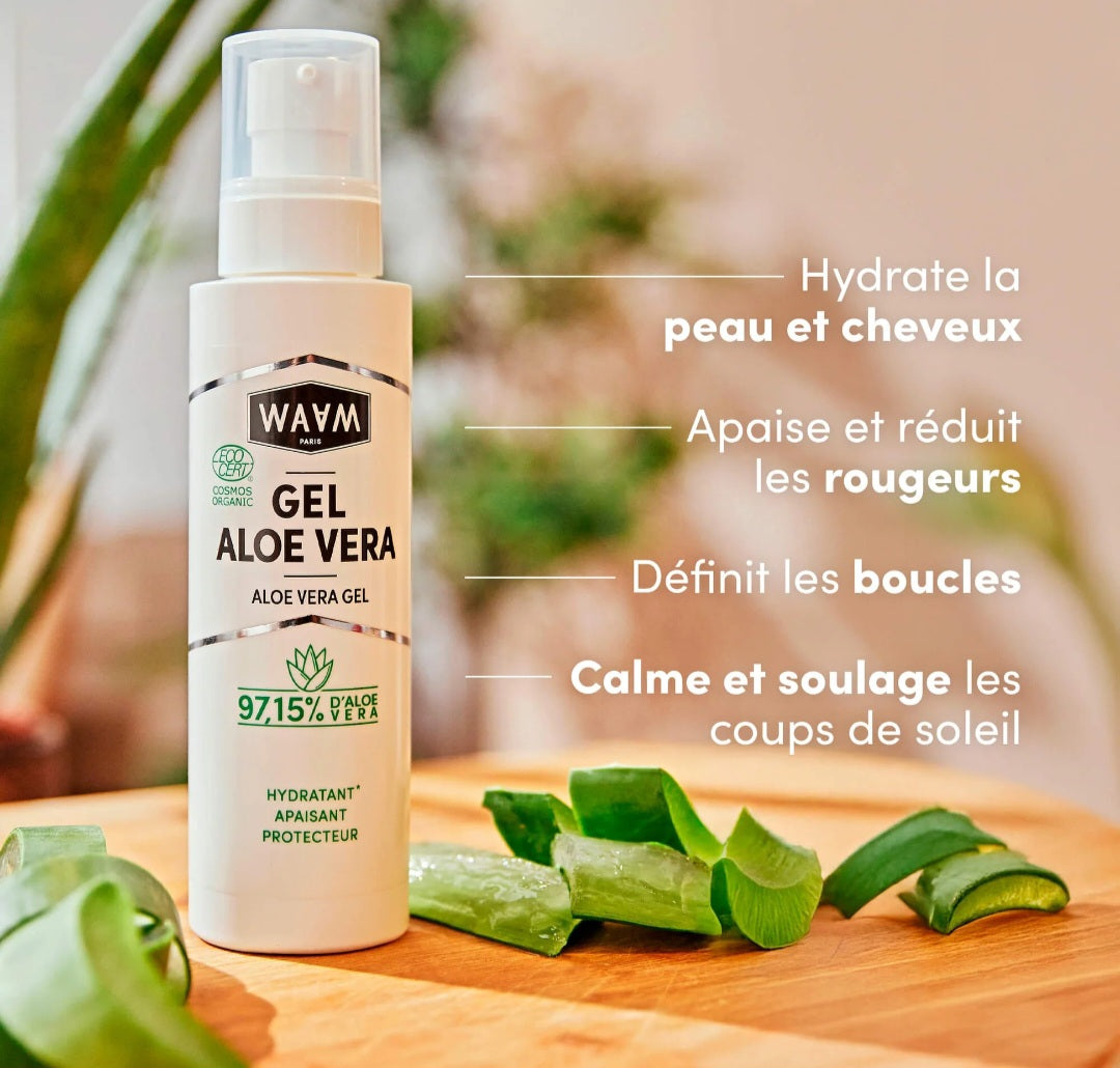 WAAM – Gel d’Aloe Vera  – Soin Multi-Usage Hydratant & Apaisant – 100 ml