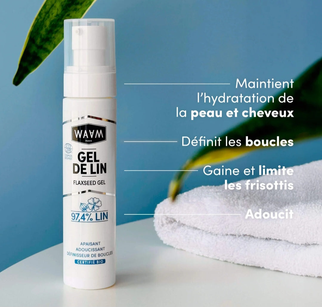 WAAM– Gel de Lin – Soin Multi-Usage Hydratant & Définisseur de Boucles – 100 ml