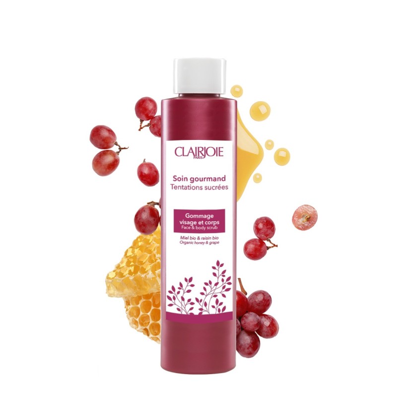 Clairjoie - Gommage visage & corps Douceur fruitée – Flacon 200 ml