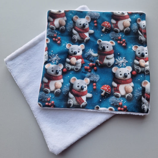 Lot de 2 carrés démaquillant réutilisables Taille L